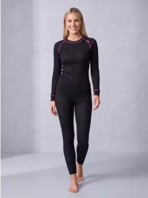 Thermo-Set für Damen ALTISPORT GOLDA SCHWARZ/ROSA