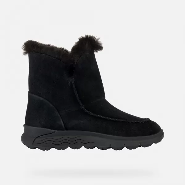  Damen-Stiefeletten GEOX SPHERICA 4X4 B ABX SCHWARZ 