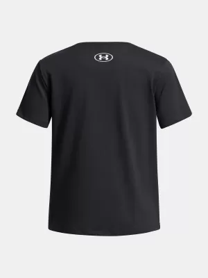 Mädchen-T-Shirt UNDER ARMOUR UA BIG LOGO SS 1389756-001 SCHWARZ