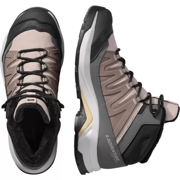  Damenschuhe SALOMON X-ADVENTURE COLDRUSH WATERPROOF W ETHEREA/EISEN/MAHAGONI-ROSE 
