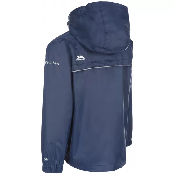  Wasserdichte Kinderjacke TRESPASS QIKPAC X MARINE/CARBON 