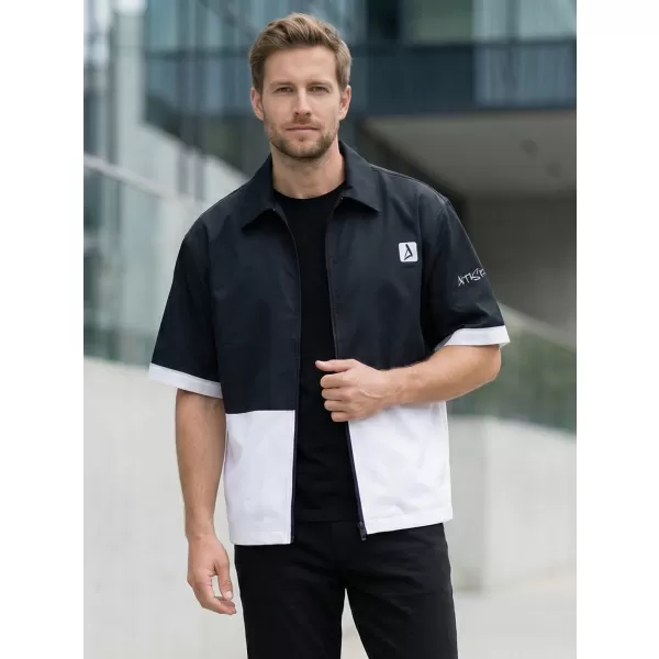  Premium-Shirt für Herren ALTISPORT VOJ/ALM051KOS01 SCHWARZ UND WEIß 