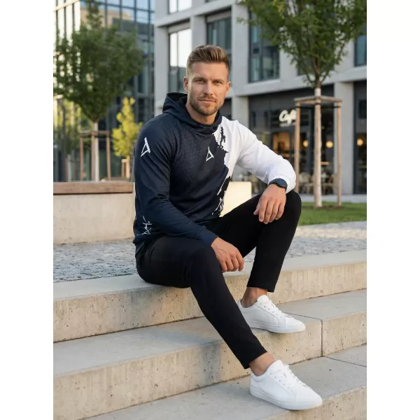  Funktionaler Sweatshirt -Premium von Männern ALTISPORT VOJ/ALM112MI01 SCHWARZ-WEIß 