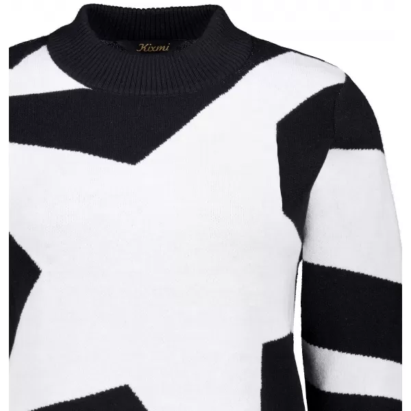  Damenpullover KIXMI VALERIA SCHWARZ/WEIß 
