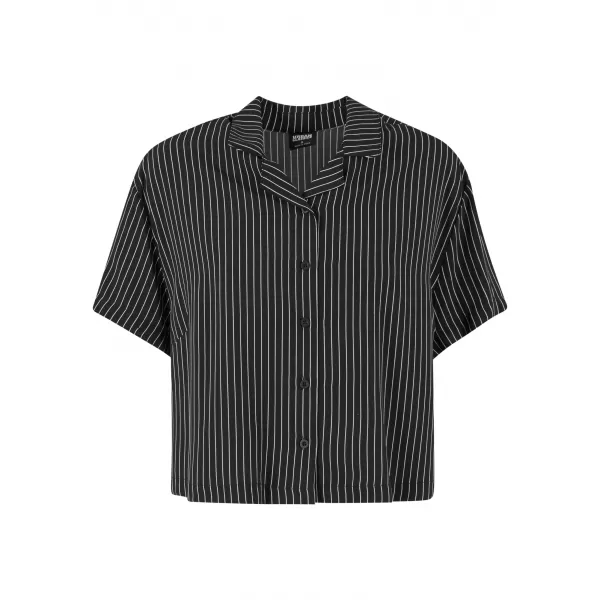  Hemd URBAN CLASSICS TB4365 SCHWARZ/WEIß 