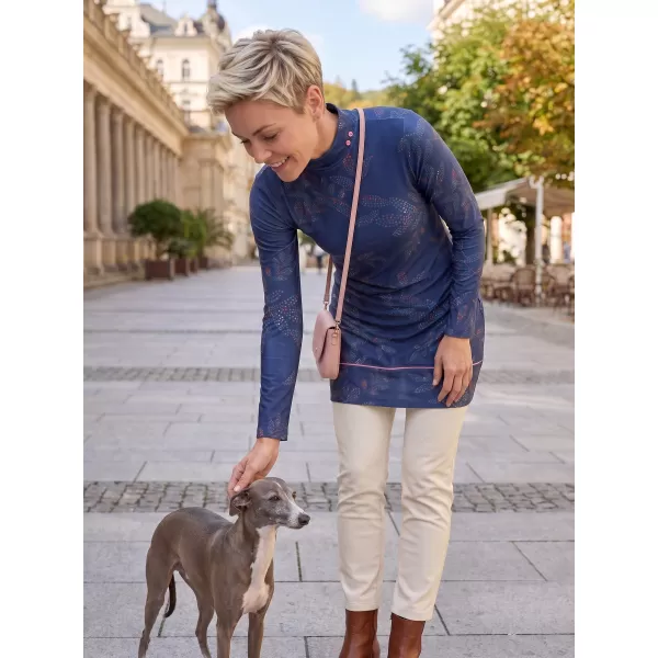  Rollkragenpullover für Damen ALTISPORT GWENITH DUNKELBLAU 