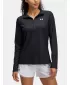 Damen-T-Shirt UNDER ARMOUR TECH RIB 1/2 ZIP 1389857-001 SCHWARZ