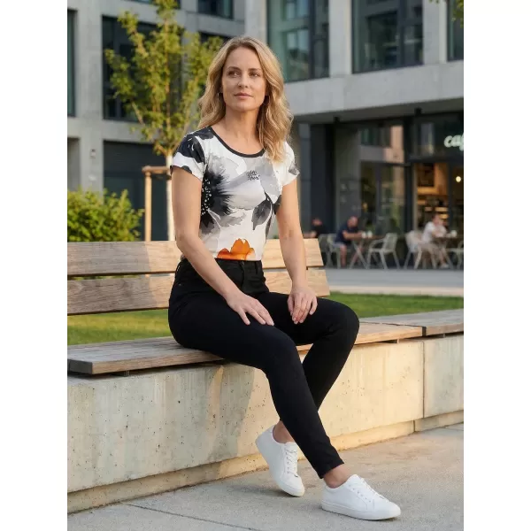  Frauen Freizeit t -Shirt Premium ALTISPORT VOJ/ALW117TR06 SCHWARZ/ORANGE 