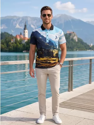 Herren-Funktions-T-Shirt mit Premium-Kragen ALTISPORT VOJ/ALM116TR05 GEBIRGE