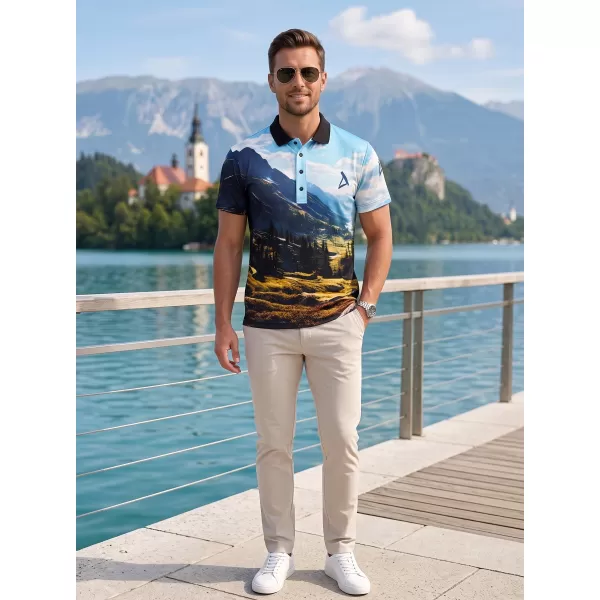  Herren-Funktions-T-Shirt mit Premium-Kragen ALTISPORT VOJ/ALM116TR05 GEBIRGE 