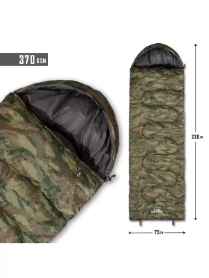 Schlafsack PENTAGON MAJOR SLEEPING BAG 370GR/M² CAMO D19002 GRAUES TARNMUSTER