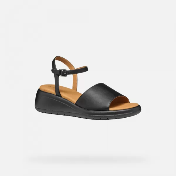  Damensandalen GEOX MELICONIA SCHWARZ 