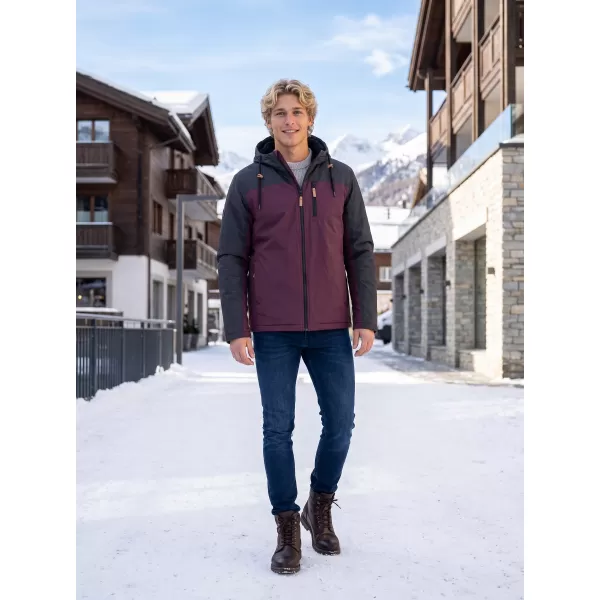  Herren-Winterjacke ALTISPORT NEROM BURGUND 