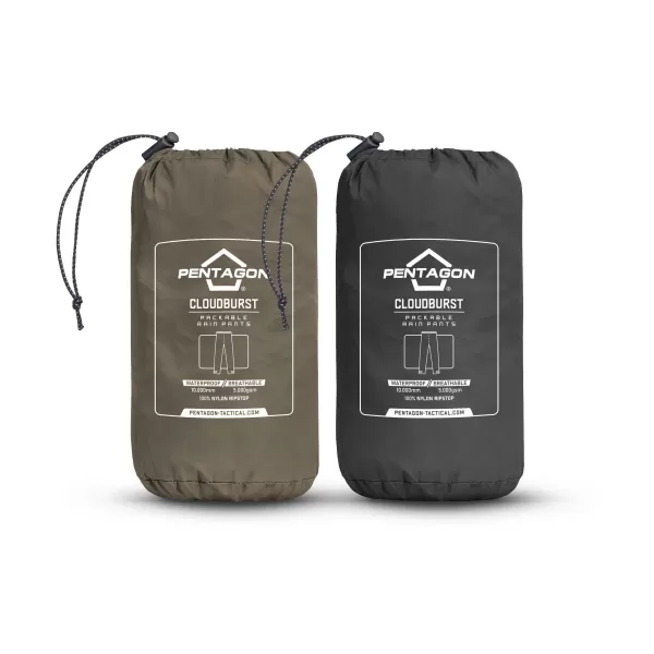  Hose PENTAGON CLOUDBURST PACKABLE UNISEX RAIN PANTS K07021 SCHWARZ 