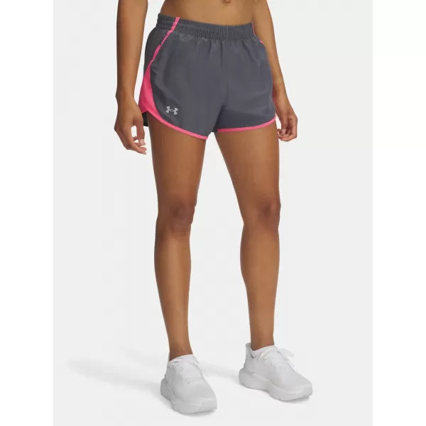  Damen-Shorts UNDER ARMOUR UA FLY BY 3 SHORTS 1382438-027 GRAU 