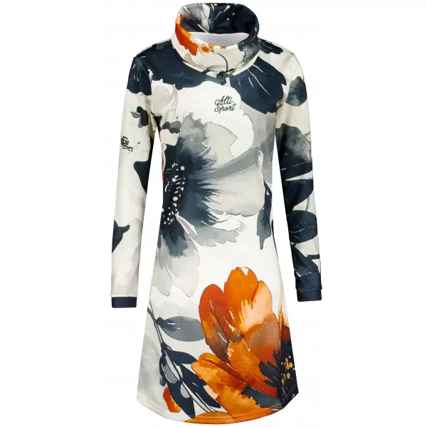  Erweitertes Premium-Sweatshirt für Damen ALTISPORT VOJ/ALW117MI06 SCHWARZ-ORANGE 