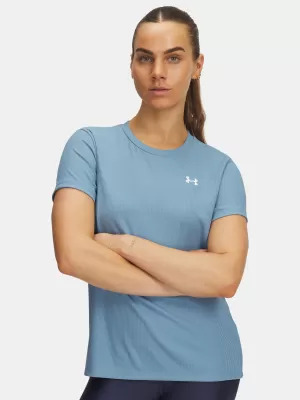 Damen-T-Shirt UNDER ARMOUR TECH RIB SSC 1389852-418 BLAU