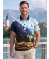Herren-Funktions-T-Shirt mit Premium-Kragen ALTISPORT VOJ/ALM116TR05 GEBIRGE