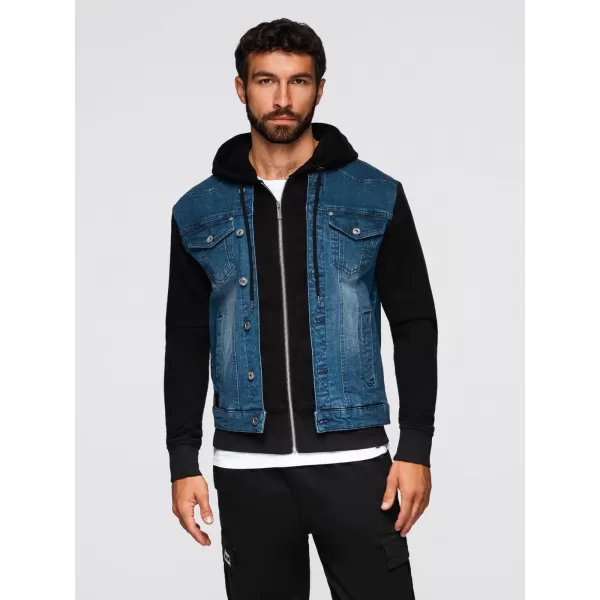  Jacke OMBRE OM-JADJ-0220 BLAU UND SCHWARZ 