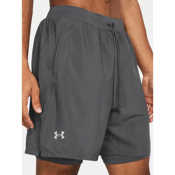  Herrenshorts UNDER ARMOUR UA LAUNCH 7'' 2-IN-1 SHORTS 1382641-025 GRAU 