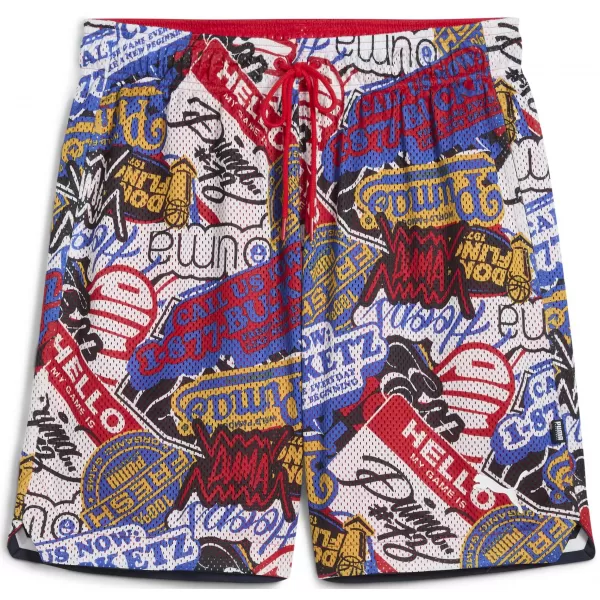  Shorts PUMA HOOPERHOTLINE AOP 7" SHORTS 63283701 FÜR ALLE ZEITEN ROT/AOP 