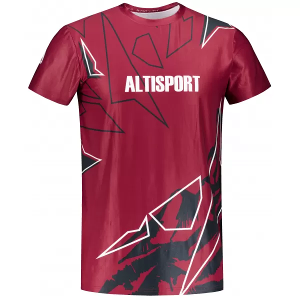  Herren Freizeithemd Premium ALTISPORT VOJ/ALM123TR06 DUNKELROT 