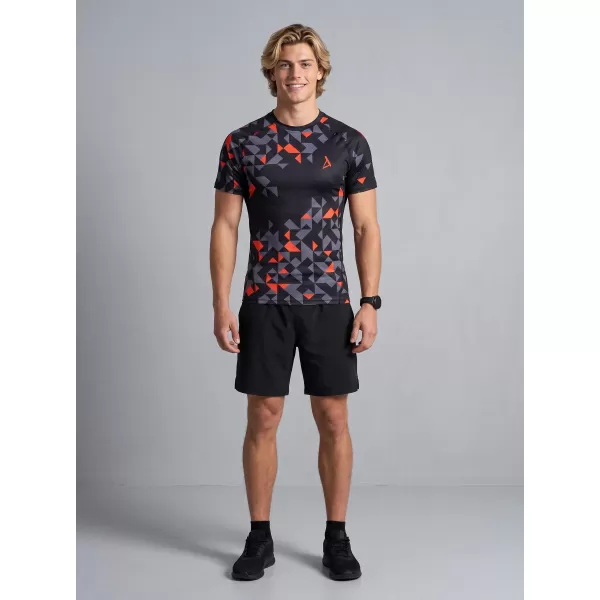  Funktionelle Kompression von Männern t -Shirt Premium ALTISPORT VOJ/ALM108TR04 SCHWARZ -ORANGE 