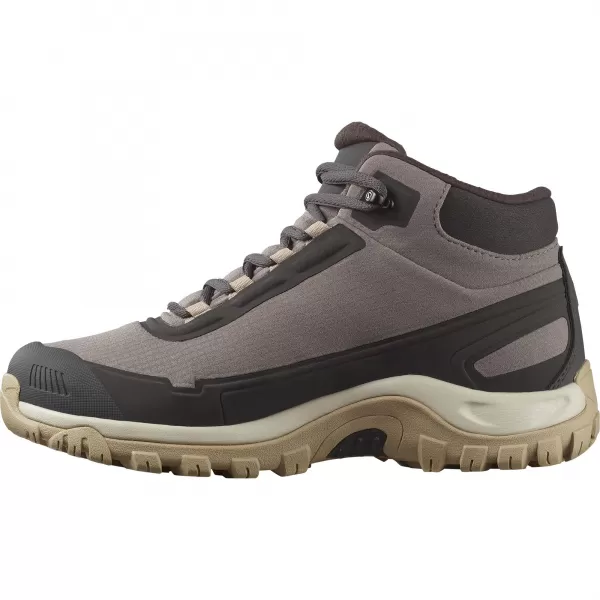  Damenschuhe SALOMON SHELTER WATERPROOF W PFLAUMENKÄTZCHEN/PHANTOM/DESSERTBRAUN 