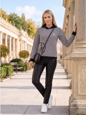 Damen-Sweatshirt ALTISPORT GILL SCHWARZ/WEIß