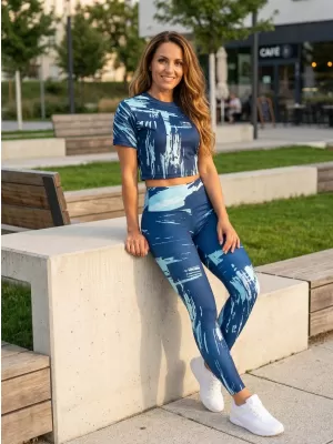 Premium-Crop-Top für Damen ALTISPORT VOJ/ALW010TR07 KRÁLOVSKÁ KÖNIGSBLAU