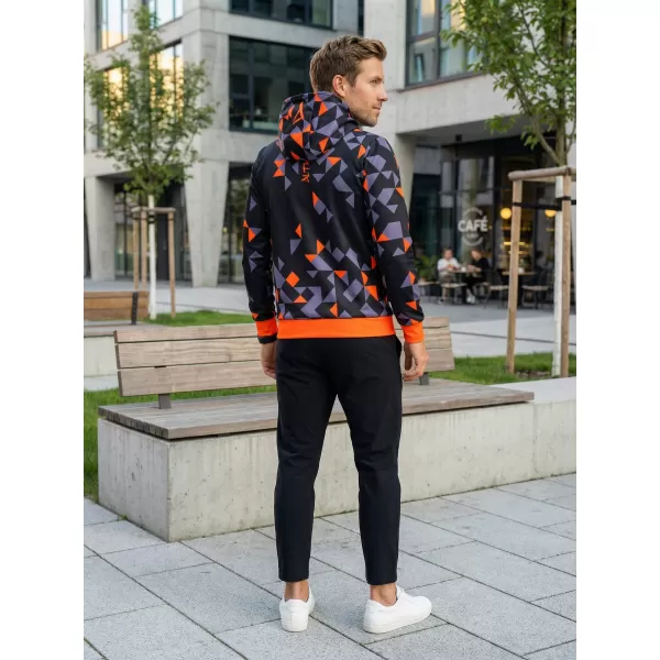 Hochwertiges Funktions-Sweatshirt für Herren ALTISPORT VOJ/ALM108MI01 SCHWARZ-ORANGE 