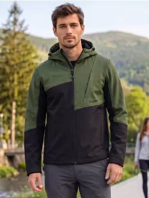 Herren -Softshelljacke ALTISPORT GAN KHAKI/SCHWARZ