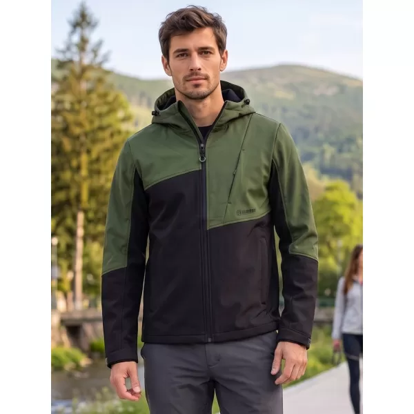  Herren -Softshelljacke ALTISPORT GAN KHAKI/SCHWARZ 