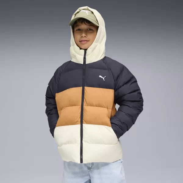  Kinderjacke PUMA SYNTHETIC HOODED PUFFER JACKET 68840416 NEUE MARINE 