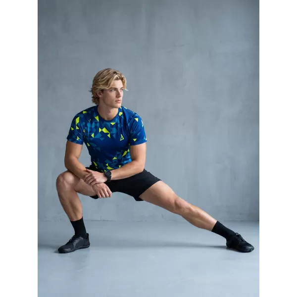  Funktionelle Kompression von Männern t -Shirt Premium ALTISPORT VOJ/ALM108TR04 NAVY-NEON YELLOW 