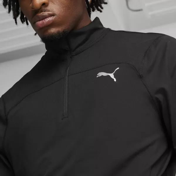  Sport-T-Shirt PUMA RUN CLOUDSPUN 1/4 ZIP 52499201 PUMA SCHWARZ 