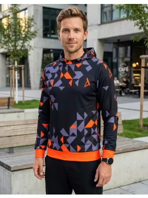 Hochwertiges Funktions-Sweatshirt für Herren ALTISPORT VOJ/ALM108MI01 SCHWARZ-ORANGE