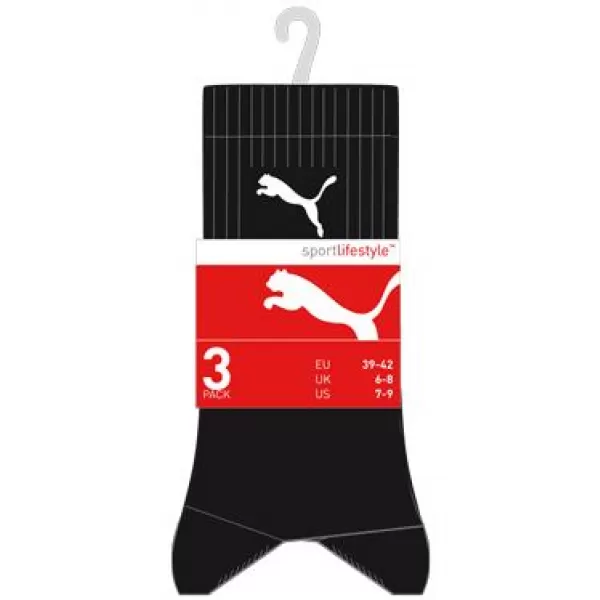  Herrensocken PUMA CREW SOCK 3P 88035501 SCHWARZ 