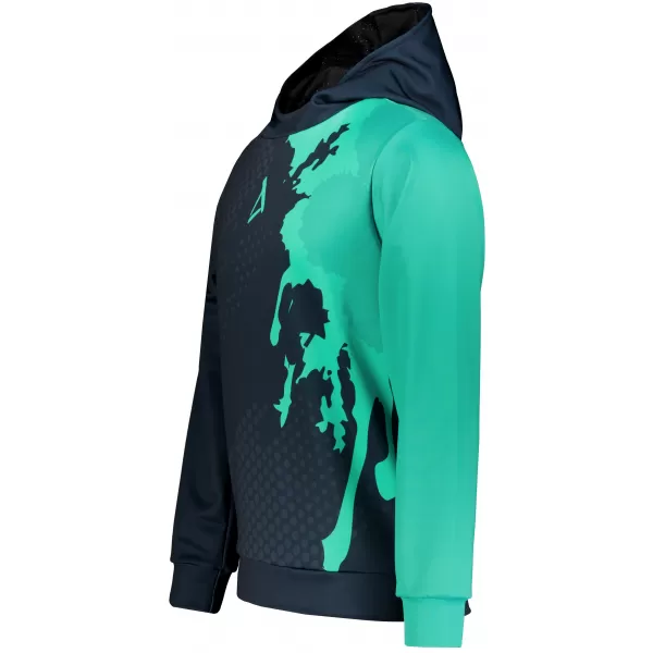  Funktionaler Sweatshirt -Premium von Männern ALTISPORT VOJ/ALM112MI01 SCHWARZ-TYRKYS 