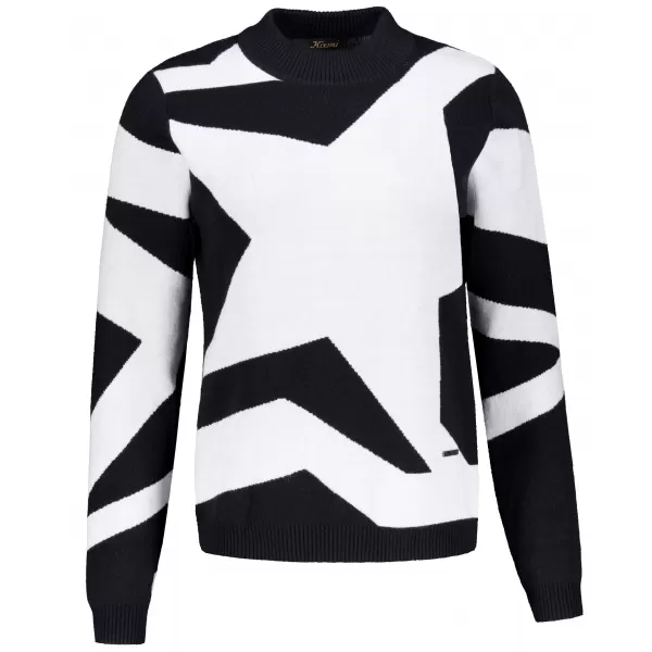  Damenpullover KIXMI VALERIA SCHWARZ/WEIß 