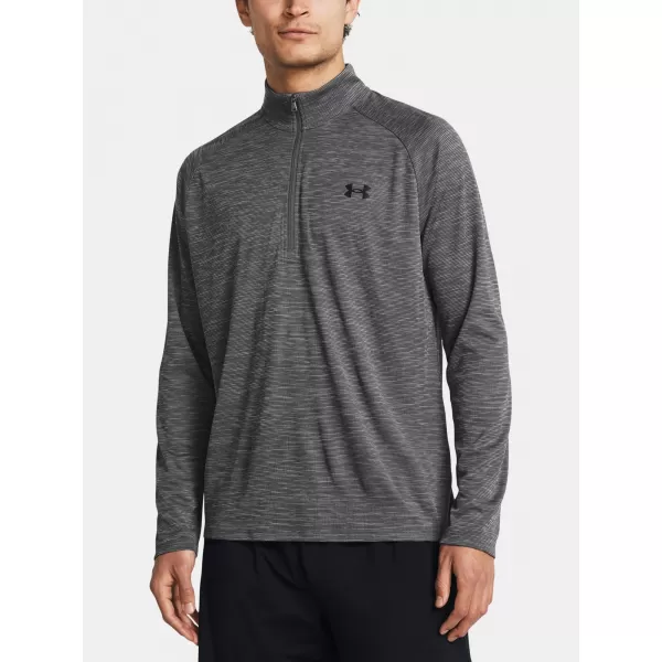  Herren-T-Shirt UNDER ARMOUR UA TECH TEXTURED 1/2 ZIP 1382797-025 GRAU 