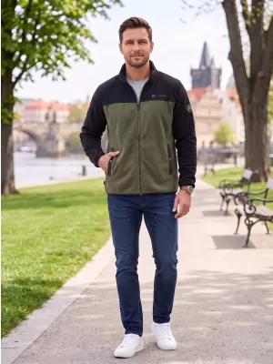 Fleece-Sweatshirt für Herren ALTISPORT GAMEL KHAKI