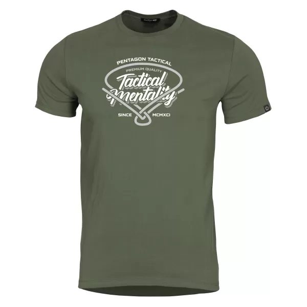  T-Shirt PENTAGON AGERON TACTICAL MENTALITY K09012 OLIVGRÜN 