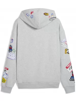 Herren-Sweatshirt PUMA HOOPERHOTLINE PULLOVER HOODIE 63282703 HELLGRAUES HEIDEKRAUT