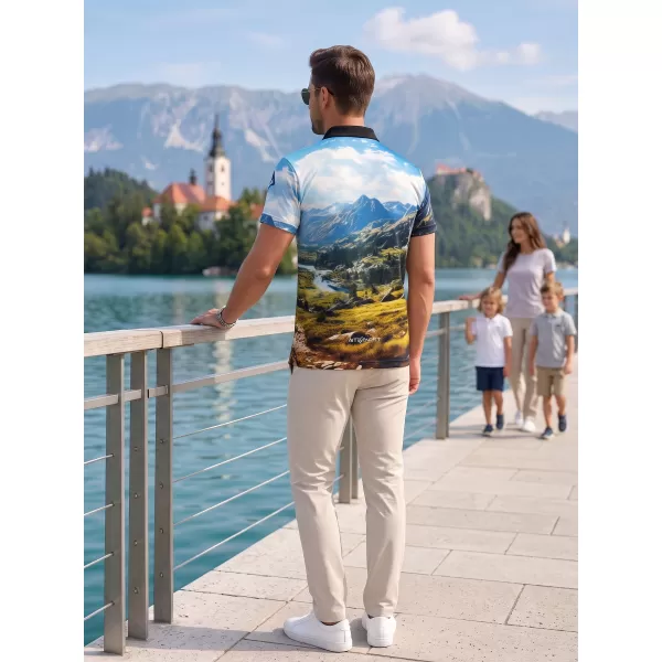  Herren-Funktions-T-Shirt mit Premium-Kragen ALTISPORT VOJ/ALM116TR05 GEBIRGE 