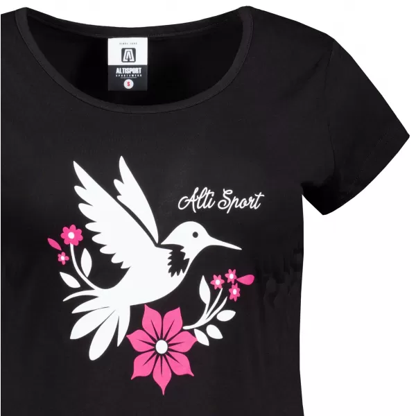  Frauen t -Shirt mit kurzen Ärmeln ALTISPORT ALW192122 SCHWARZ 