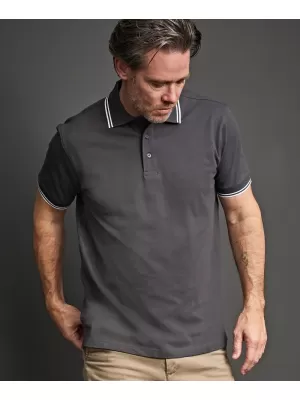 Herren-T-Shirt TEE JAYS | TJ 1407 DUNKELGRAU/WEIß