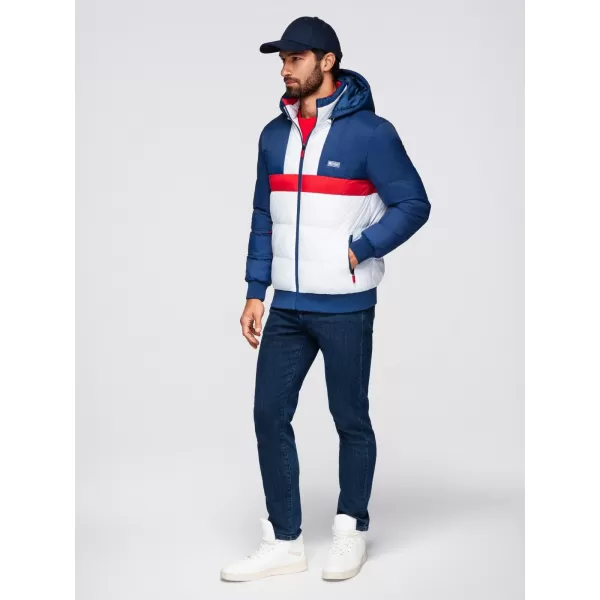  Jacke OMBRE OM-JALP-0296 BLAU UND WEIß 