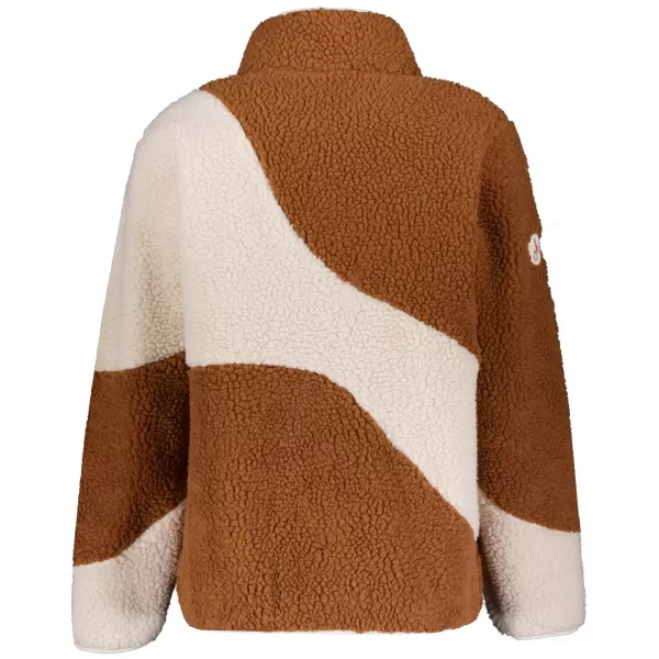  Fleece-Sweatshirt für Damen ALTISPORT GERI BEIGE/BRAUN 
