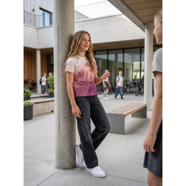  Funktionaler t -Shirt -Prämie von Kindern ALTISPORT VOJ/ALK083TR01 WEIß -PINK 